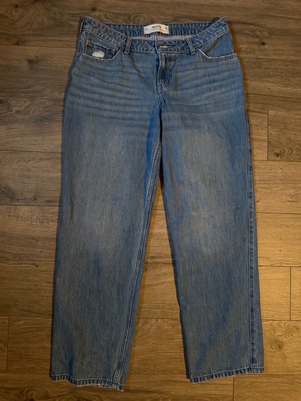 Hollister Straight-Leg Jeans in Light Blue Denim